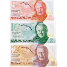 (130) ** PNew (PN20,21,22) Falkland Islands - 5,10 & 20 Pounds (2025) (3 Notes)